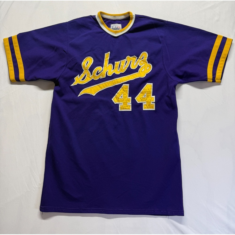 Vintage Speedline Jersey Mens L Purple Carl Schurz High School Ron Zagorski #44